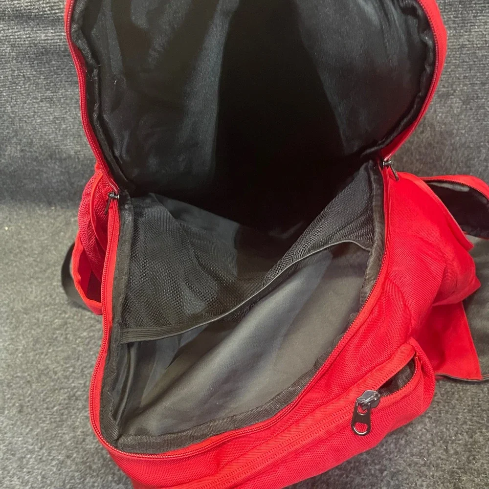 Nike Hoops BA6164-658 Elite Pro Basketball 32L Red/Black Max Air Straps Backpack